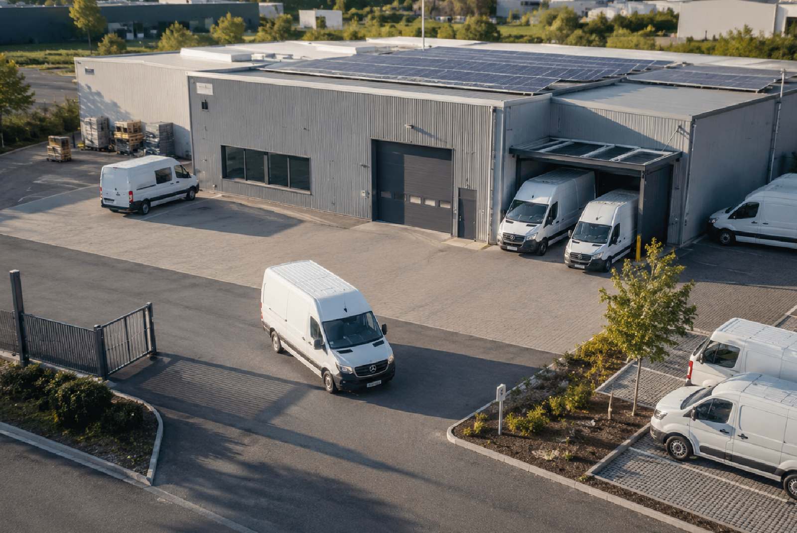 Logistikzentrum mit Verladerampen